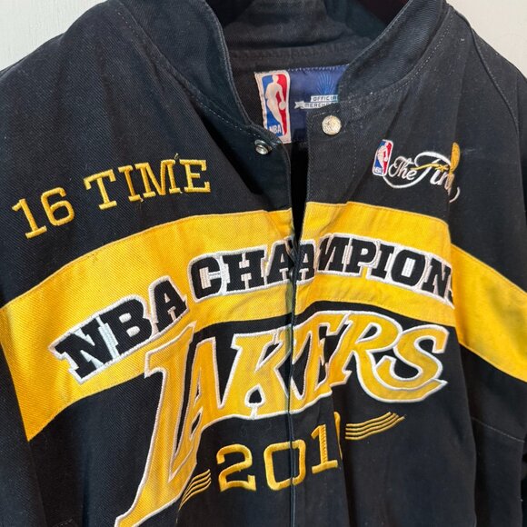 Jeff Hamilton Los Angeles Lakers 2010 NBA Championship Jacket Authentic RARE  Th - Picture 2 of 15